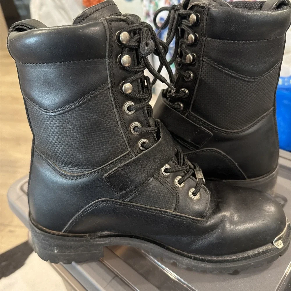 Milwaukee Freedom Flex‎ Leather Motorcycle Boots Performance Footwear Mens 10D